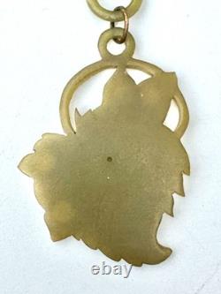 Antique Art Nouveau Bakelite necklace pendant butterfly moth green 1920s carved