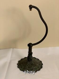 Antique Art Nouveau Bronze Harp Desk Lamp Base