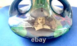 Antique Art Nouveau Ceramic Vase by PZH Plateelbakkerik Zuid-Holland, Estie & Co