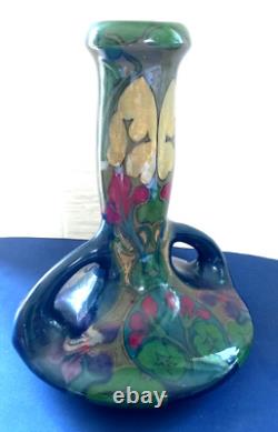 Antique Art Nouveau Ceramic Vase by PZH Plateelbakkerik Zuid-Holland, Estie & Co