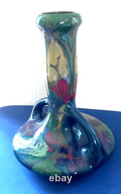 Antique Art Nouveau Ceramic Vase by PZH Plateelbakkerik Zuid-Holland, Estie & Co