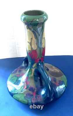 Antique Art Nouveau Ceramic Vase by PZH Plateelbakkerik Zuid-Holland, Estie & Co