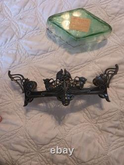 Antique Art Nouveau Electro Plated WMF Bowl / Vase / Planter Green Glass Liner Antique Art Nouveau Electro Plated WMF Bowl / Vase / Planter Green Glass Liner