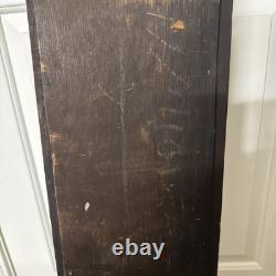 Antique Art Nouveau Framed 6 Floral Green 6x6Tiles Craftsman Shelf