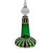 Antique Art Nouveau Green Glass Scent Bottle With Sterling Silver Overlay (sepy)