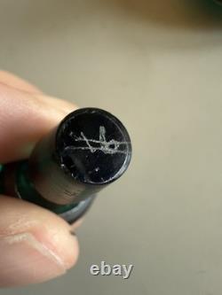 Antique Art Nouveau Green Glass & Sterling Silver Perfume Bottle withStopper C1900 Antique Art Nouveau Green Glass & Sterling Silver Perfume Bottle withStopper C1900