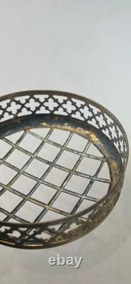 Antique Art Nouveau Green Iridescent Art Glass Vase with frog Possible by Kralik