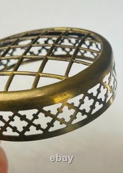 Antique Art Nouveau Green Iridescent Art Glass Vase with frog Possible by Kralik