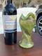 Antique Art Nouveau Iridescent Art Glass Josef Rindskopf Green Opal Vase