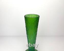 Antique Art Nouveau Iridescent green kralik glass vase