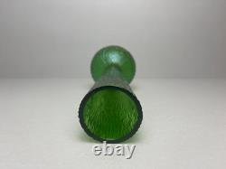 Antique Art Nouveau Iridescent green kralik glass vase