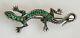 Antique Art Nouveau Jugenstil Lizard Brooch Silver 935 Martin Mayer Germany Rare