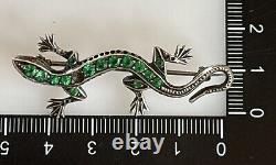 Antique Art Nouveau Jugenstil Lizard Brooch Silver 935 Martin Mayer Germany Rare