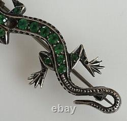 Antique Art Nouveau Jugenstil Lizard Brooch Silver 935 Martin Mayer Germany Rare