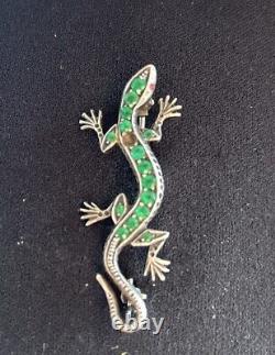 Antique Art Nouveau Jugenstil Lizard Brooch Silver 935 Martin Mayer Germany Rare