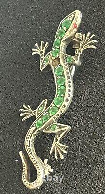 Antique Art Nouveau Jugenstil Lizard Brooch Silver 935 Martin Mayer Germany Rare