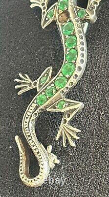 Antique Art Nouveau Jugenstil Lizard Brooch Silver 935 Martin Mayer Germany Rare