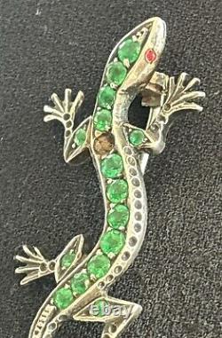 Antique Art Nouveau Jugenstil Lizard Brooch Silver 935 Martin Mayer Germany Rare