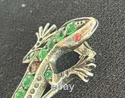 Antique Art Nouveau Jugenstil Lizard Brooch Silver 935 Martin Mayer Germany Rare