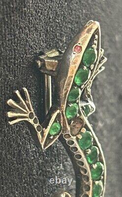 Antique Art Nouveau Jugenstil Lizard Brooch Silver 935 Martin Mayer Germany Rare