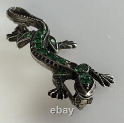 Antique Art Nouveau Jugenstil Lizard Brooch Silver 935 Martin Mayer Germany Rare