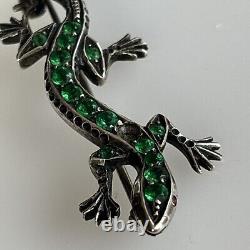 Antique Art Nouveau Jugenstil Lizard Brooch Silver 935 Martin Mayer Germany Rare