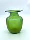 Antique Art Nouveau Loetz Style Green & Yellow Iridescent Glass Vase C1900s