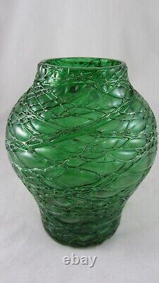 Antique Art Nouveau Loetz Trail Vase Iridescent C1910 6 tall