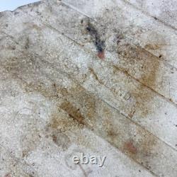 Antique Art Nouveau Majolica Tiles c1900 Green Brown Floral 15cm Made in England