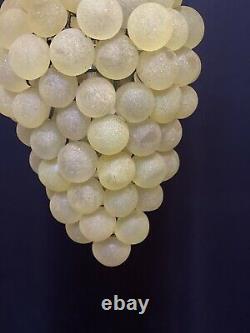 Antique Art Nouveau Murano Czech Fruit Grape Cluster Chandelier Pendant Lamp A2