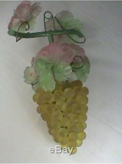 Antique Art Nouveau Murano Czech Glass Grape Cluster Fruit Figural Chandelier Y1