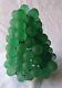 Antique Art Nouveau Murano Czech Glass Grape Cluster Fruit Lamp Shade, Green