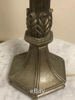 Antique Art Nouveau Riviere Studios (type) Bronze Art Lamp Base Tiffany Era Ny