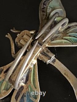Antique Art Nouveau Silver Dragonfly Brooch hair pin pforzheim By Meyle Mayer