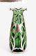 Antique Art Nouveau Sterling Silver Overlay Green Glass Vase Attributed Alvin