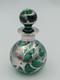 Antique Art Nouveau Sterling Silver And Green Glass Perfume Bottle With Stopper