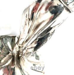 Antique Art Nouveau Table Centre Piece Silver Plate & Green Glass by Henneberg