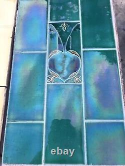 Antique Art Nouveau Tile Panel Set 2 Fireplace Cheeks Or Entrance Door Porch