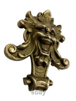 Antique Art Nouveau William Kerr Sterling Green Man Gargoyle Brooch Fob Pendant