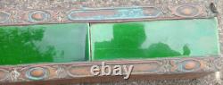 Antique Art Nouveau/arts & Crafts Copper & Green Tiled Fireplace Fender