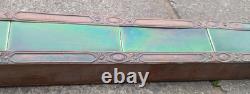 Antique Art Nouveau/arts & Crafts Copper & Green Tiled Fireplace Fender