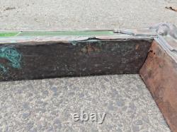 Antique Art Nouveau/arts & Crafts Copper & Green Tiled Fireplace Fender