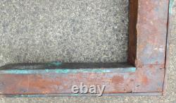 Antique Art Nouveau/arts & Crafts Copper & Green Tiled Fireplace Fender