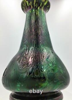 Antique Bohemian ca. 1905 Kralik Art Nouveau Period Art Glass Vase Loetz Era