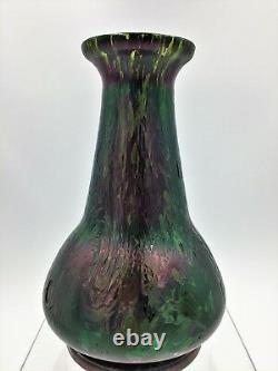 Antique Bohemian ca. 1905 Kralik Art Nouveau Period Art Glass Vase Loetz Era