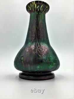 Antique Bohemian ca. 1905 Kralik Art Nouveau Period Art Glass Vase Loetz Era