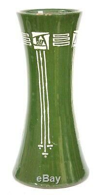 Antique Charles Rennie Mackintosh Pottery Tubelined Vase Circa 1900