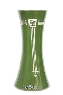 Antique Charles Rennie Mackintosh Pottery Tubelined Vase Circa 1900