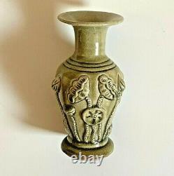 Antique Chinese Green Celadon Pottery Vase