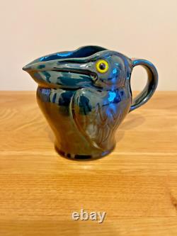 Antique Circa 1910 C H Brannam Barum Grotesque Pelican Pottery Jug